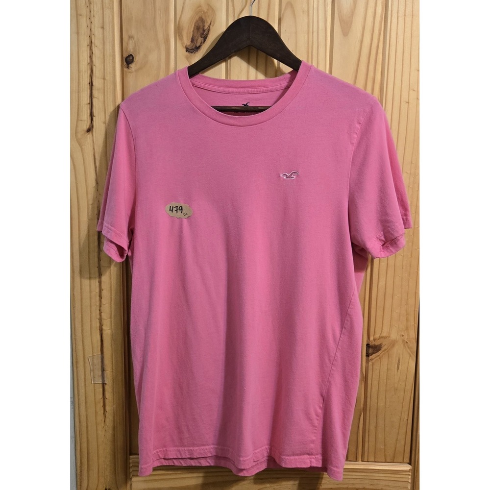 Hollister Men's Must‎ Have Collection T-Shirt Pink Size LG 100% Cotton